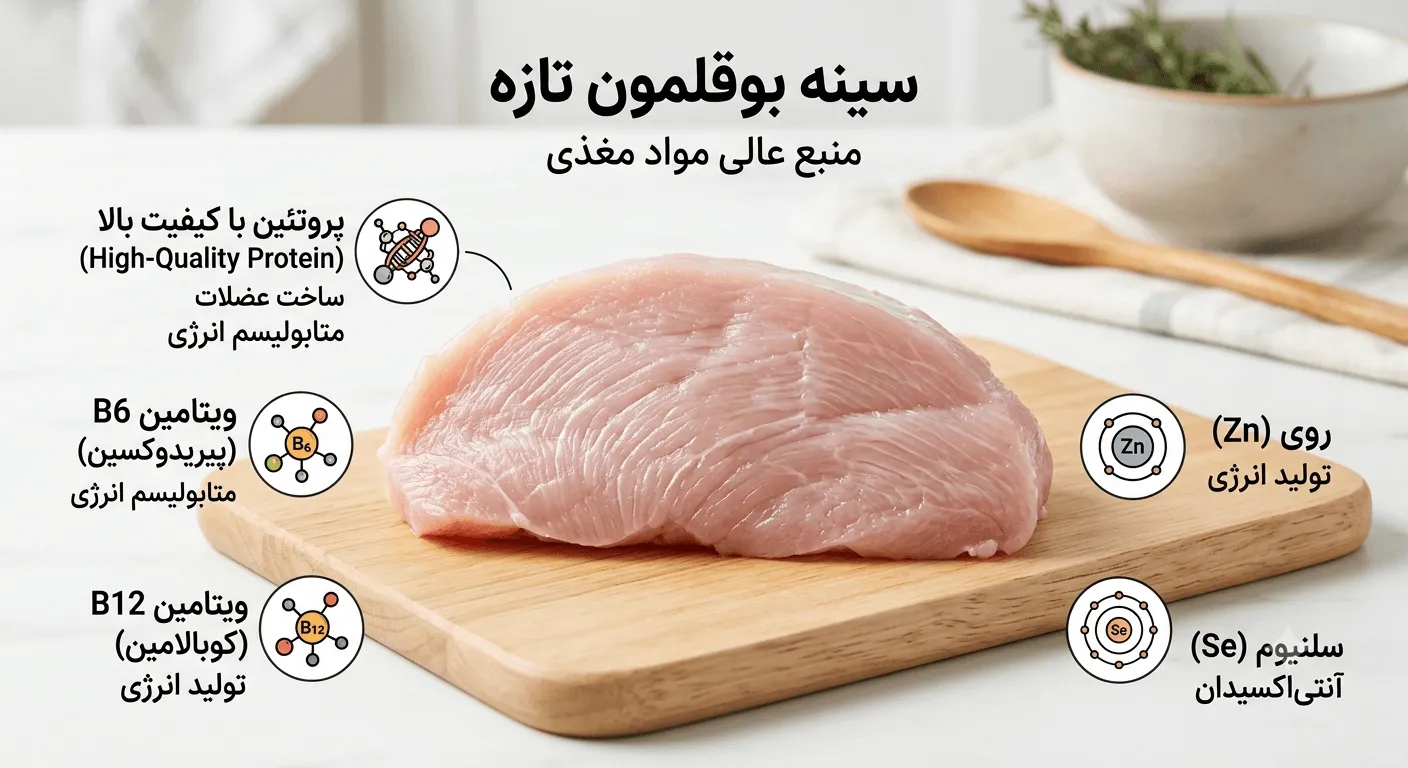ترکیب تغذیه‌ای گوشت بوقلمون