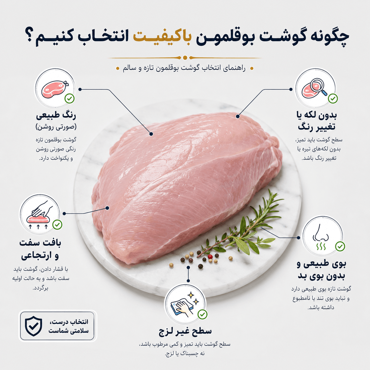 مهم‌ترین نکات برای تشخیص بوقلمون باکیفیت